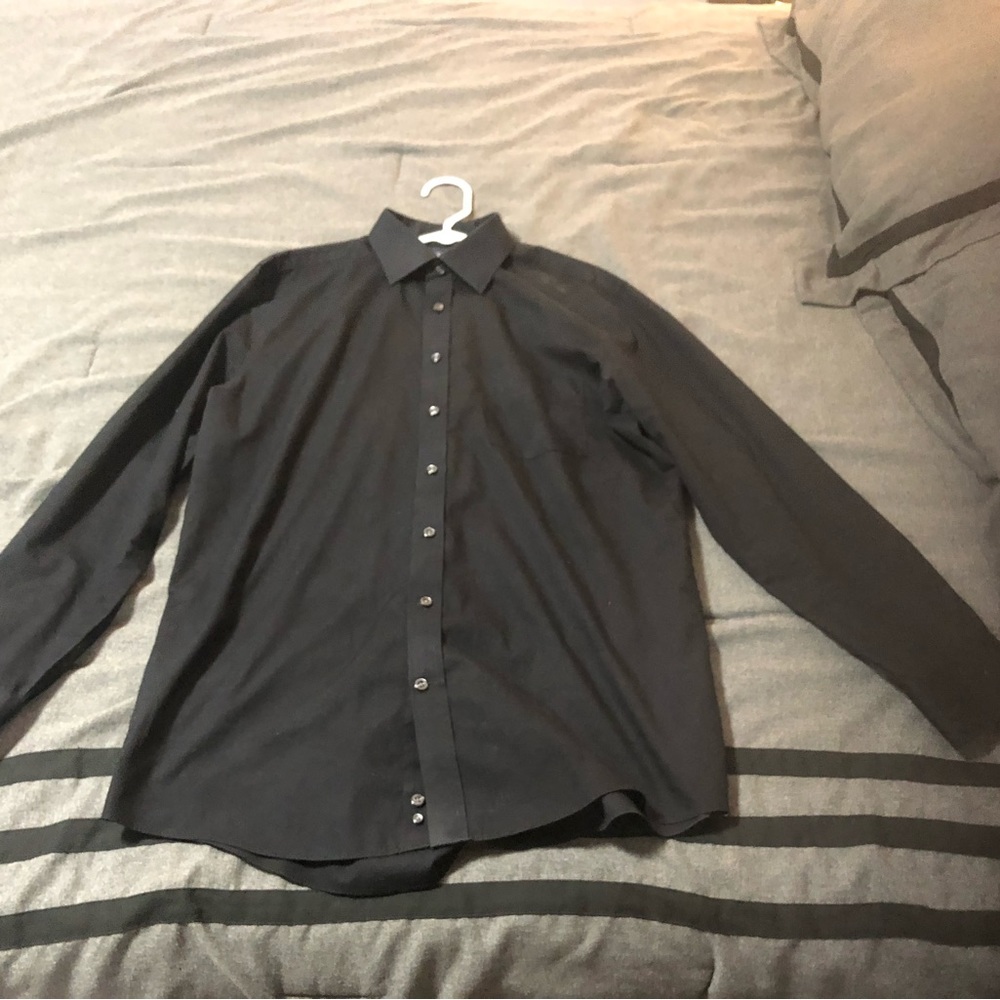 16.5 black dress shirt